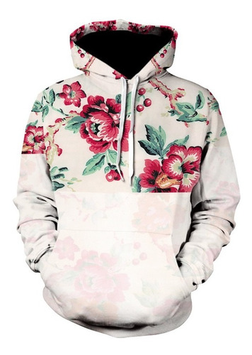 Sudadera 3d Patrón Simple Colorido Flores Hermosas