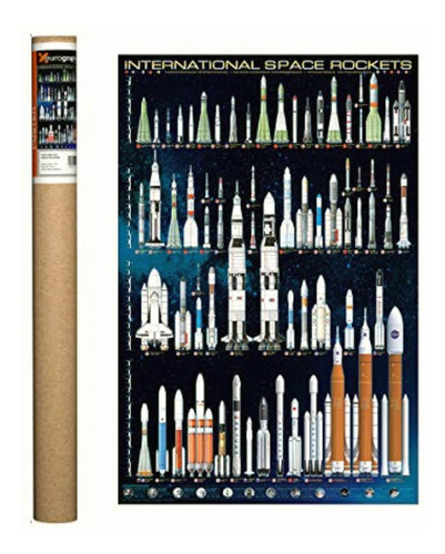Eurographics Póster Internacional De Cohetes Espaciales,