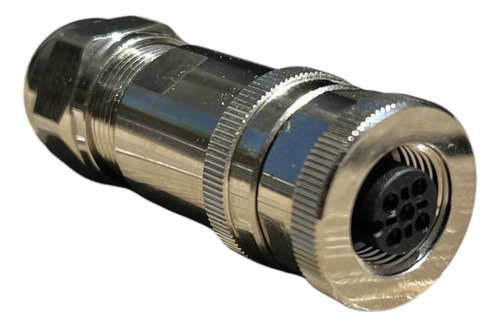 Conector Metálico Apantallado Blindado M12 4 Y 5 Pines 5 Pines Hembra