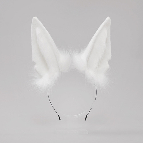 Diadema De Felpa Con Orejas De Lobo