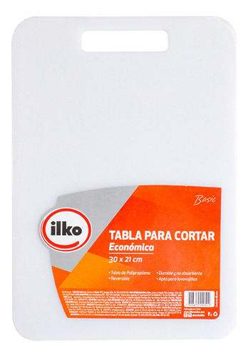 Tabla Cortar Plastic Basic 21x30cm Ilko