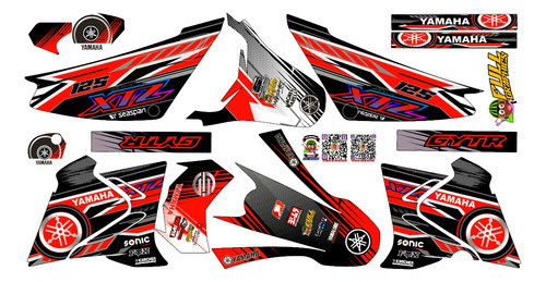 Yamaha Xtz 125 Graficos Stickers Vinil Wrap Laminado + Rines