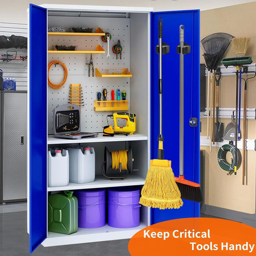 Broom Gripper Mop Magnetic Hanger Organizer Wall Mounted Hea