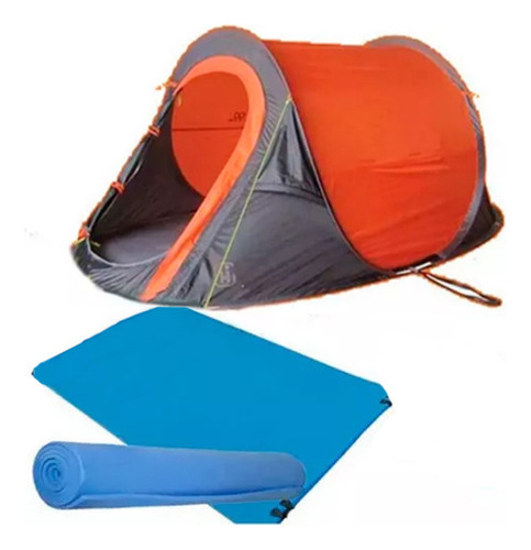 Carpa Autoarmable 2 Pers Bolso + Colchon Enrollable 2 Plaza