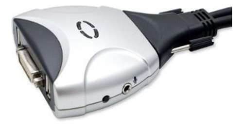 E / S Cresta 2 Puerto Dvi + Conmutador Kvm Usb Con Audio Y S