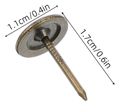 100 Clavos Largos Para Tapicería: Decorativos De Cabeza Plan
