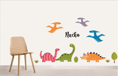 Vinilo Decorativo Infantil Personalizado Dinosaurios