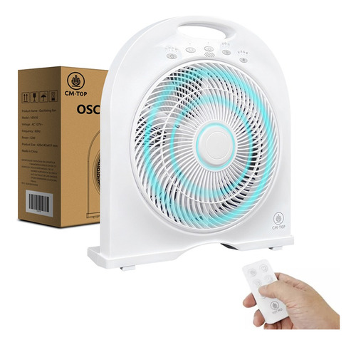  Ventilador De Piso Portátil 4 Velocidades Control Remoto