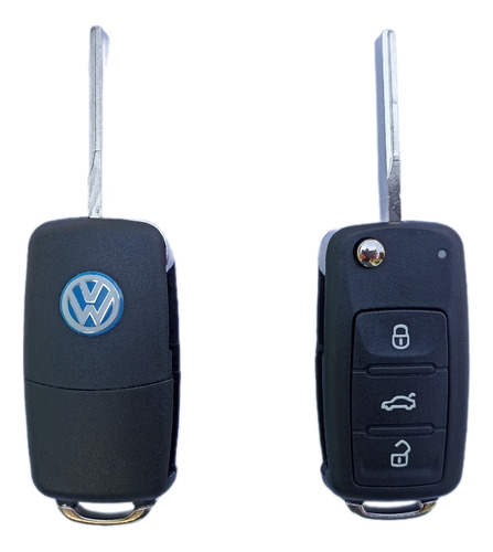 Carcasa De Llave Alarma Volkswagen Tipo Navaja 3 Botones