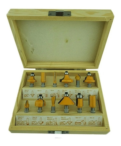 Imagen 2 de 4 de It Set Juego De Fresas 12 Piezas 1/4 Tupi Router Toolmak