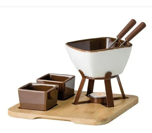 Conjunto De Fondue Bilzen Cerâmica 8 Peças Cjfn031 Hauskraft