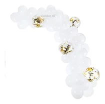 Comprar Arco Organico 80 Globos Blancos Confeti Bodas 15 Años Cumple