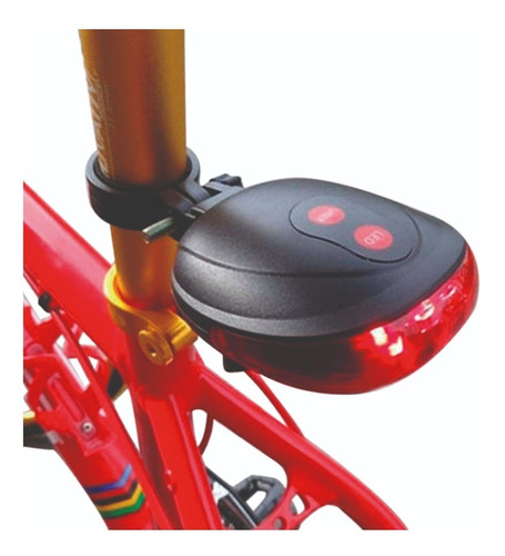 Luz Intermitente Roja Trasera Para Bicicleta Laser