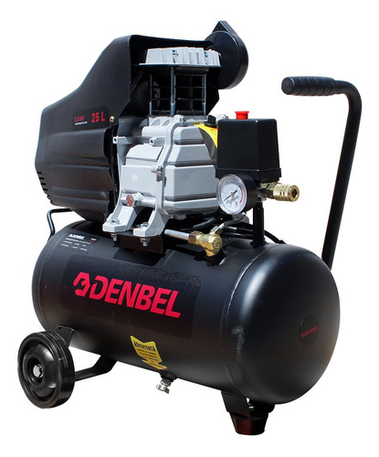 Compresor De Aire Eléctrico 110v Color Negro Denbel DA-CE25 25L 2.0 Hp Monofásica 60 Hz