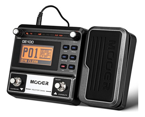 Pedal De Efecto Mooer Ge Mooe100 Multi Efeitos Ge100 Negro