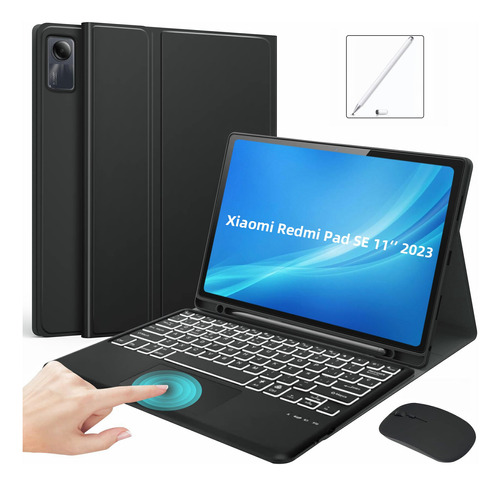 Funda Con Teclado Táctil Mouse Para Xiaomi Redmi Pad Se 11''