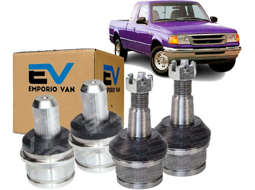 Kit 4 Pivô Bandeja Ford Ranger 1994 1995 1996 1997 Sup + Inf