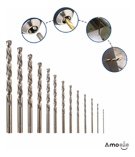 . Conjunto De Brocas De Cobalto M35 De 13 Peças Para Aço