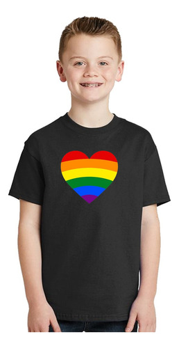 Remera Niño Niña Lgbtiq+ Orgullo Personalizada Algodón