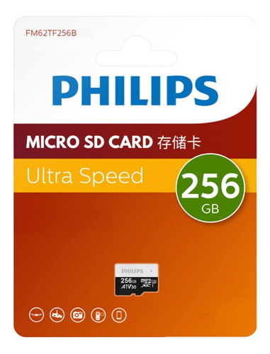 Tarjeta Memoria Micro Sd 256 Gb Philips Ultra Rápida Celular