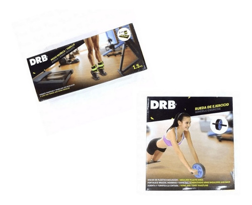 Combo Gym Drb!!! Pesas Tobilleras Muñequer + Rueda Abdominal