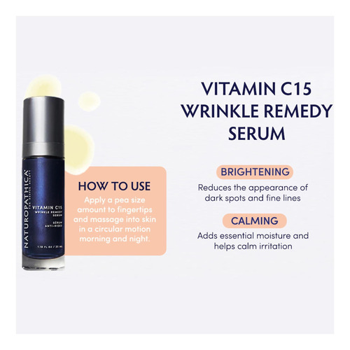 Suero De Remedio De Arrugas De Vitamina C15 Naturópata Para