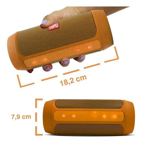 Imagem 5 de 5 de Caixa De Som Bluetooth Potente Portátil Shutt Storm 2