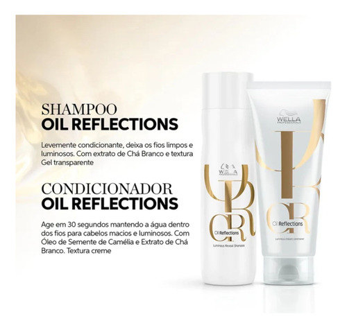 Wella Oil Reflections Sh 250ml+cond 200ml-ganhe Mask