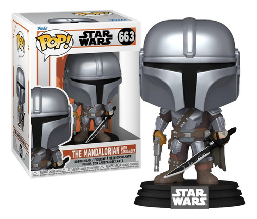 Funko Pop The Mandalorian With Darksaber #663 Star Wars
