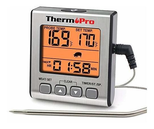 Thermopro Tp-16s Termómetro Digital Para Carne Para Ahumar 