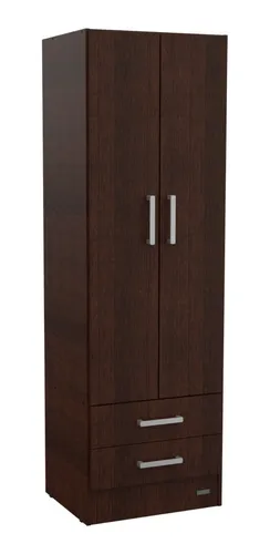 Ropero 2 Puertas Perchero Melamina Placard 2 Cajones Dakar