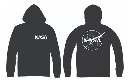 Sudadera Nasa Frente Y Espalda Con Gorro Hombre Mujer 2