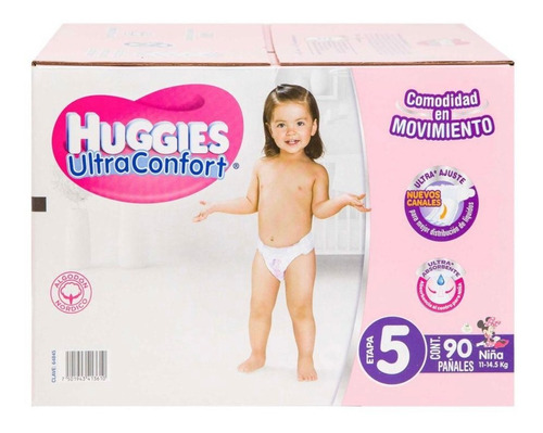 Pañales Etapa 5 Huggies Niña Ultraconfort Con 90 Piezas