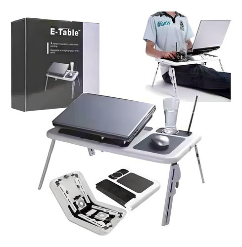 Mesa Portatil Para Notebook E-table Plegable Ajustable