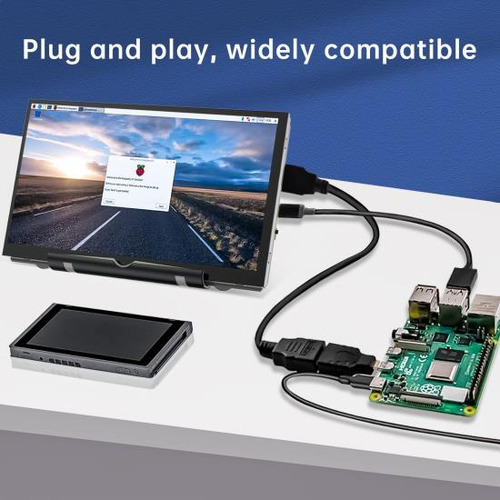 Monitor De Pantalla Hamtysan Raspberry Pi Mini