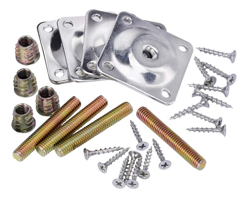 4 Placas De Montaje De Patas De Metal Para Montaje 4 Piezas