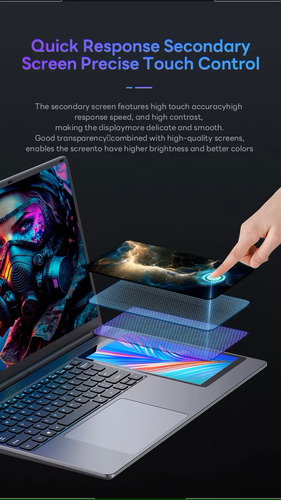 Notebook Doble Pantalla 15.6'' + 7'' Touch, 16gb Ram 1tb Ssd