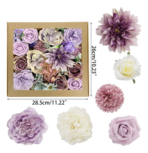 (pl) Caja De Regalo Floral Con Hojas, Arreglo Floral B