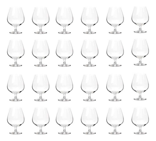 24 Copas De Vidrio Globo Cognac 650 Ml 22 Oz Color Transparente