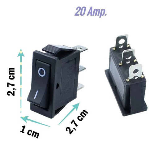 Interruptor Switch Basculante On / Off 20a 2 Posiciones 125v