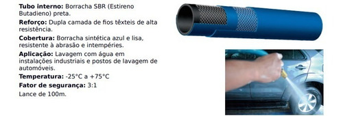 Mangueira Lava Rapido Azul + Flexivel 1300psi 20mt
