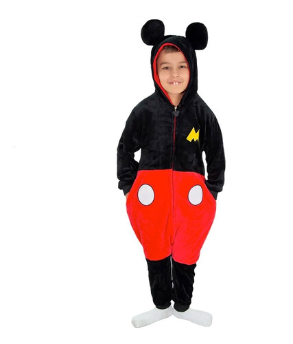 Kigurumi Pijama Macacão Pelúcia Mickey Minnie Mouse  Disney 