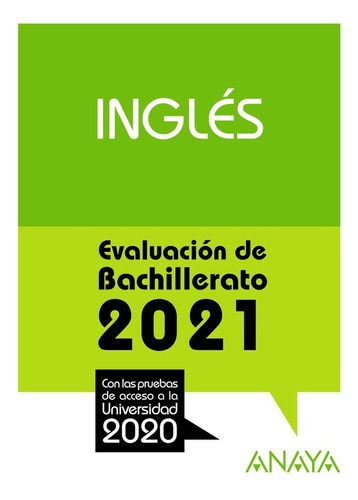 2021 Ingles Evaluacion De Bachillerato (libro Original)