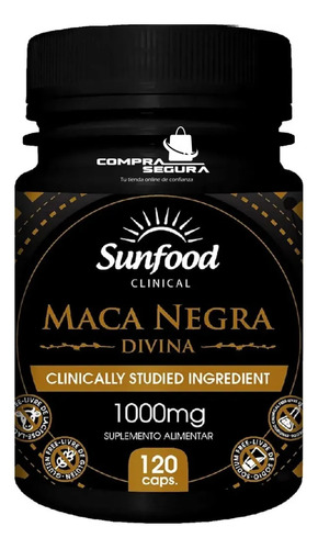 Maca Peruana Negra 120 Cápsulas Sunfood 