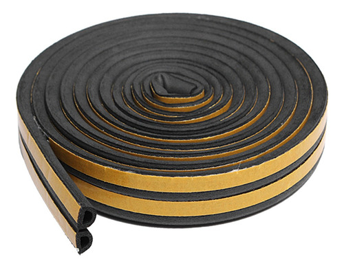 Tira Del Sello Del Excluidor De La Puerta D 9x6mm Negro