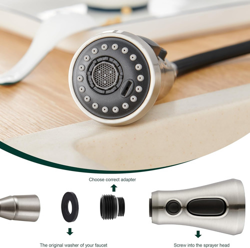 Recambio De Cabezal De Grifo De Cocina Heisok, Tirador De 3