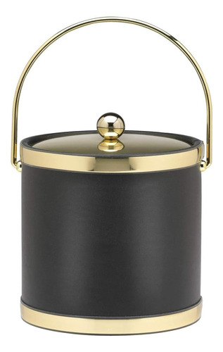 Kraftware Sophisticates Negro Con Bandas De Oro 3-quart Cubi