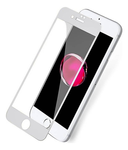 Lamina De Vidrio Completa Para iPhone 7/8 Plus Blanca