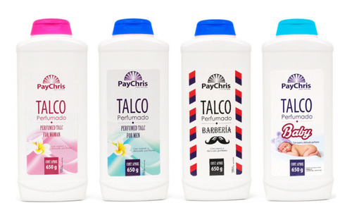 Talco Para Pies Perfumado Barbería Y Bebé Paychris 650gr