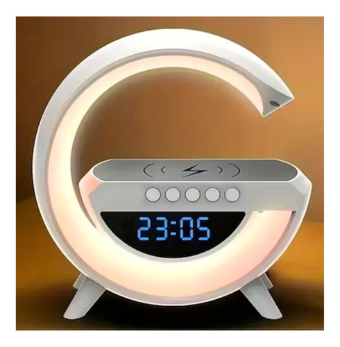Lámpara Cargador Inalámbrico Parlante Bluetooth Forma G Led
